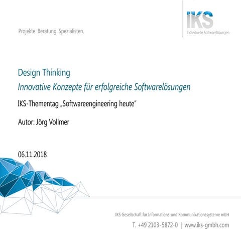 Design Thinking - Innovative Konzepte für erfolgreiche Softwarelösungen 
