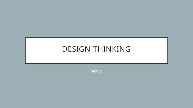 Design thinking