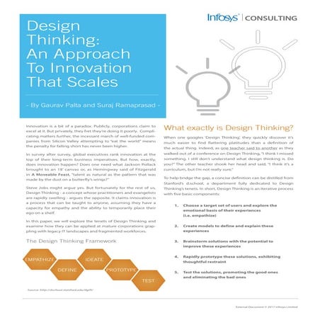 Design thinking:  An approach to innovation that scales. 