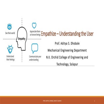 Design Thinking - Chapter 2 Empathise (Understanding the user).pptx