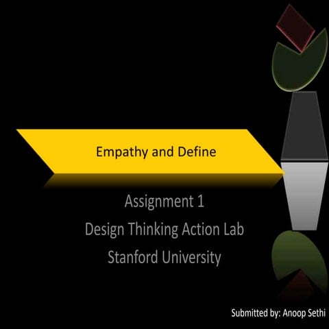 Design thinking empathy.define and ideate