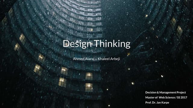 Design thinking - IDEO