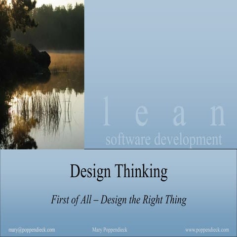 Design Thinking - Overview - 05 August 2014 | PPTX