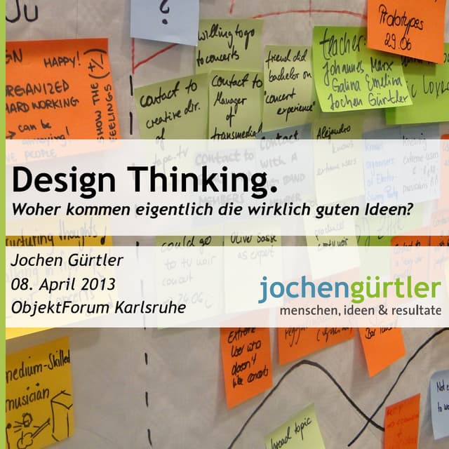 Design Thinking - Woher kommen eigentlich die wirklich guten Ideen?