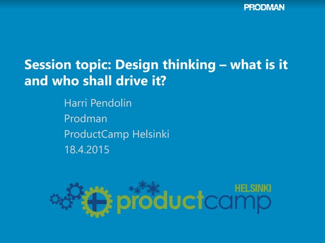 Design thinking - session slides and conclusion 