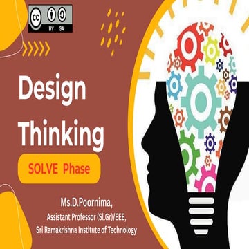 Design Thinking -Creativity in SOLVE Phase