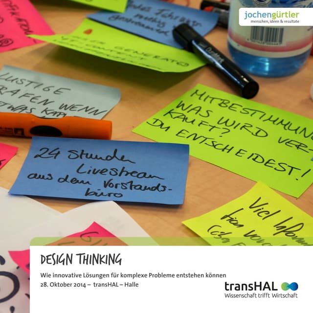 Design Thinking -    transHAL Halle - 28.Oktober 2014