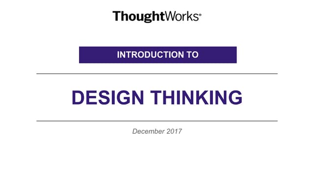 Design Thinking 101 Workshop