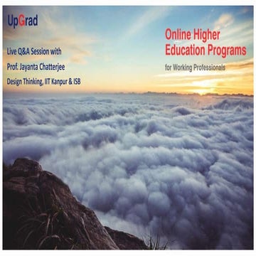 Live Q&A Session 2 with Prof Jayanta Chatterjee