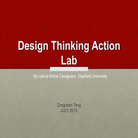 Design thinking action lab | PPTX