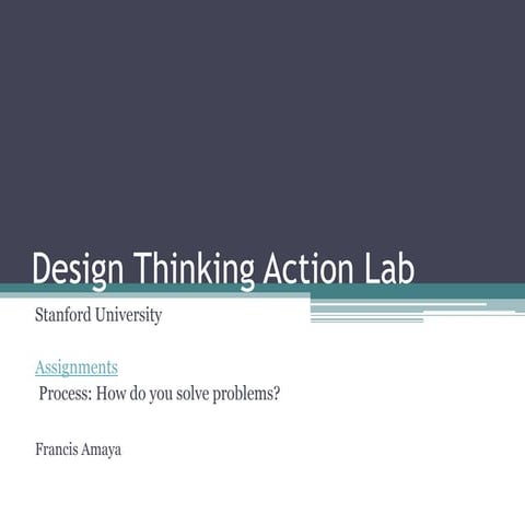 Design thinking - Lockers assignment | PPTX