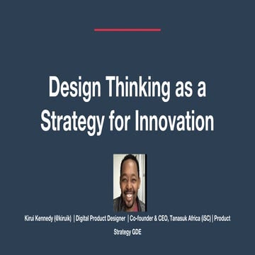 Design thinking as a strategy for innovation | PDF