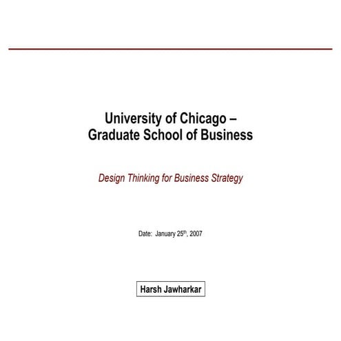 Design Thinking For Business Strategy