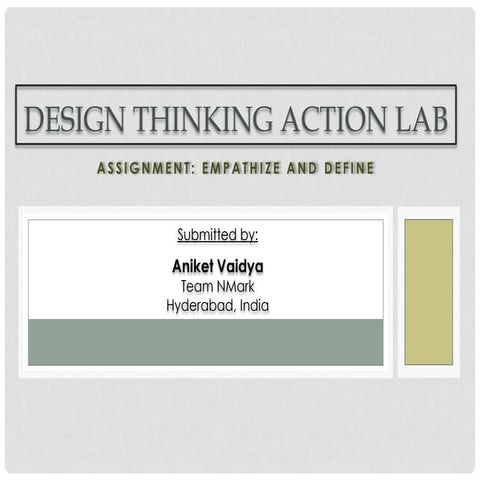 Design thinking empathise anddefine_aniketvaidya