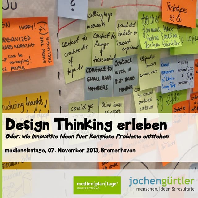 Design Thinking erleben. Wie innovative Ideen für komplexe Probleme entstehen.