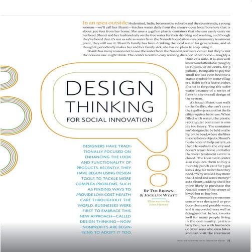 Design thinking for social innovation