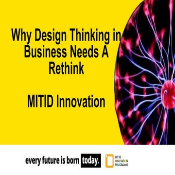 Design Thinking in Business - MIT ID Innovation