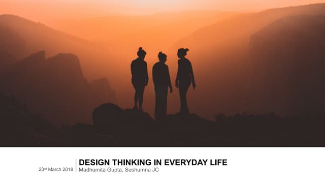 Design thinking in everyday life