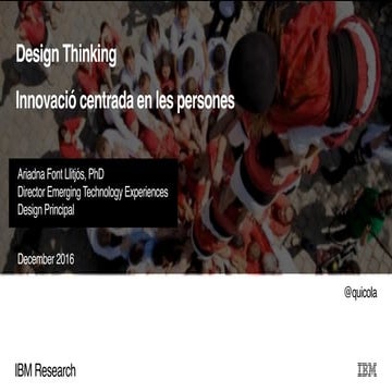 Design thinking, innovació centrada en les persones