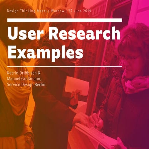 User Research / Design Thinking Meetup in Warsaw