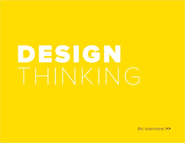 Design thinking: an overview
