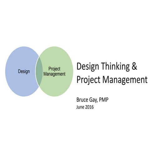 Design Thinking & Project Management (June 2016)