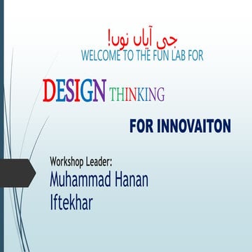 Design thinking workshop