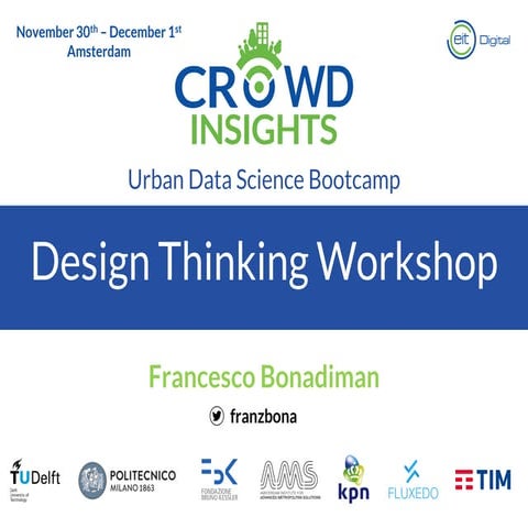 Design Thinking Workshop for Smart Cities