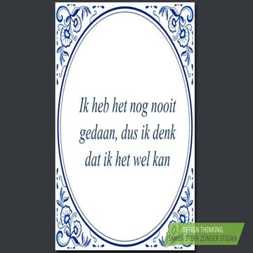 Design Thinking Workshop Samen Sterk zonder Stigma