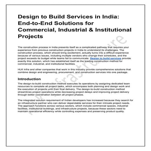Burns & McDonnell - Design-Build | PDF