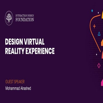 Design Virtual Reality Experience - IDF 2020