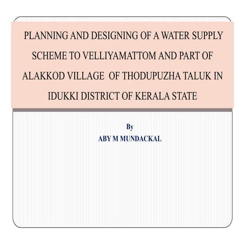 Design water supply scheme