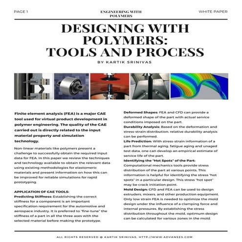 Design with polymers  tools and process - White Paper