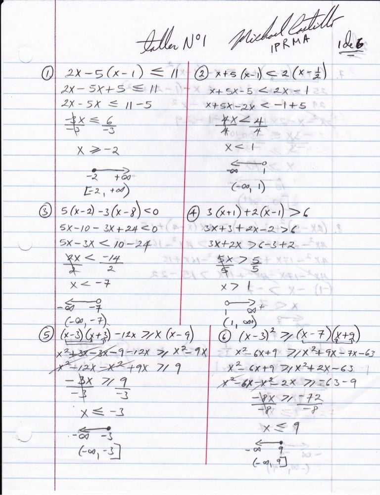 Desigualdades Lineales