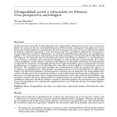 Desigualdad teresa bracho