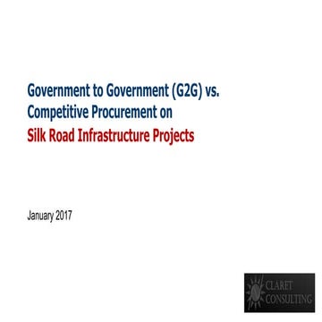 Government to Government (G2G) vs. Competitive Procurement on Silk Road ...