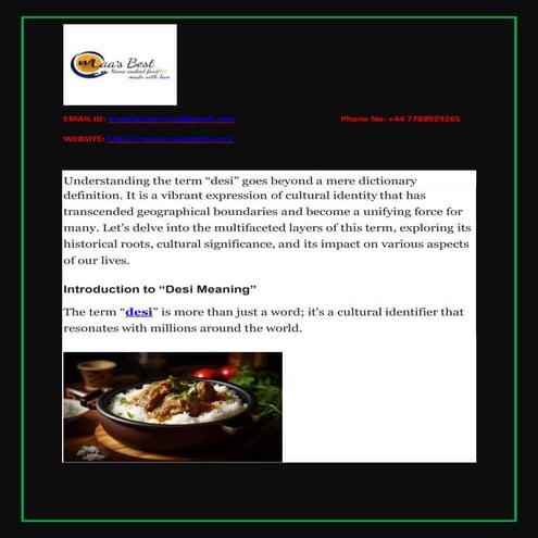 Desi Meaning: Unraveling the Rich Tapestry of Cultural Identity | PPTX