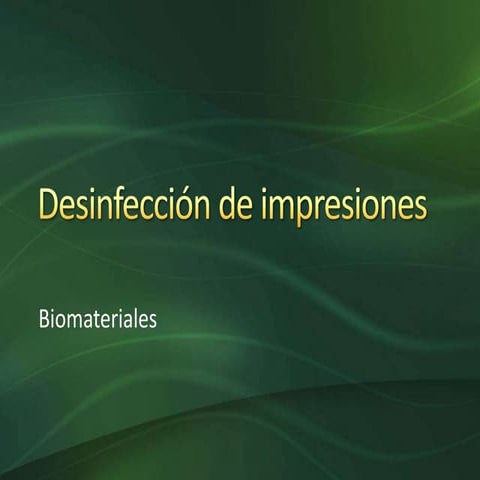 Desinfección de impresiones