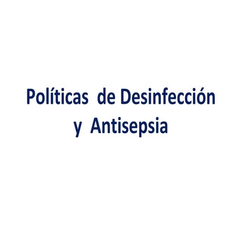 DESINFECCION Y ESTERILIZACION