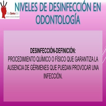 Desinfeccion en odontología
