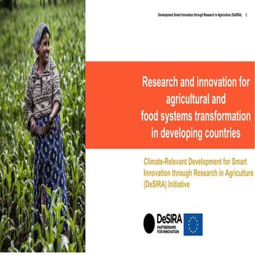 The Development-Smart Innovation through Research in Agriculture Initiative (...
