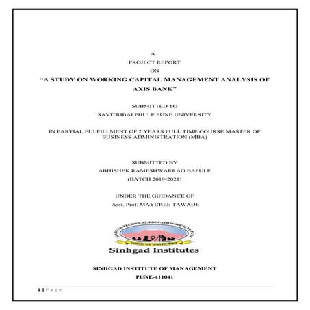 Working Capital Management 