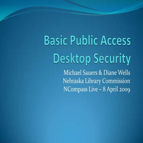 NCompass Live: Setting Up Your Public Access Computers