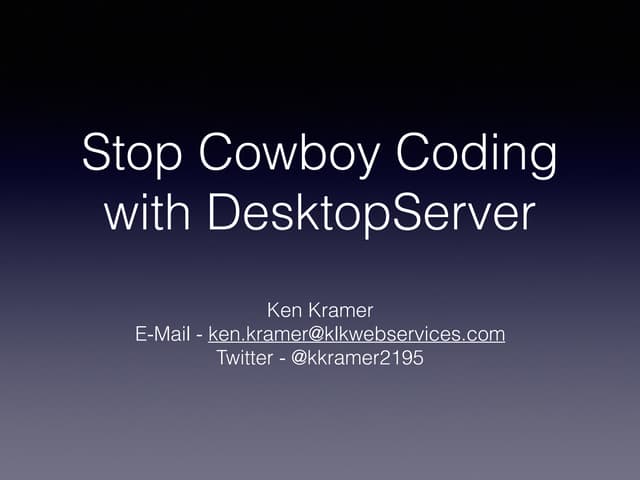 Desktop server presentation