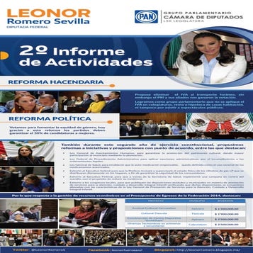 Segundo Informe de Actividades Legislativas y de Gestión de la Dip. Leonor Ro...