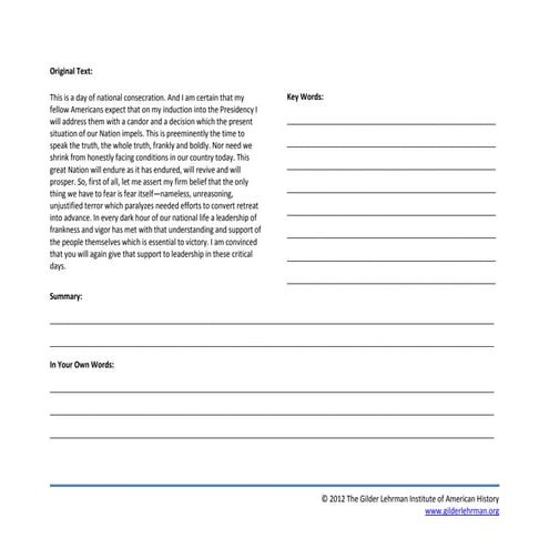 Des Moines TAH Hoover/FDR Inaugural Addresses