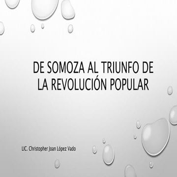 De somoza al triunfo de la revolucion popular