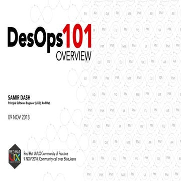 Des ops101 : Overview - RH  CoP UI/UX 9nov2018
