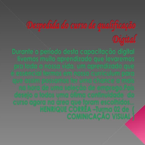 Despedida Do Curso De QualificaçãO Digital