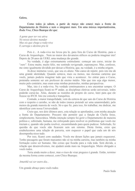 Carta despedida silvina gvirtz